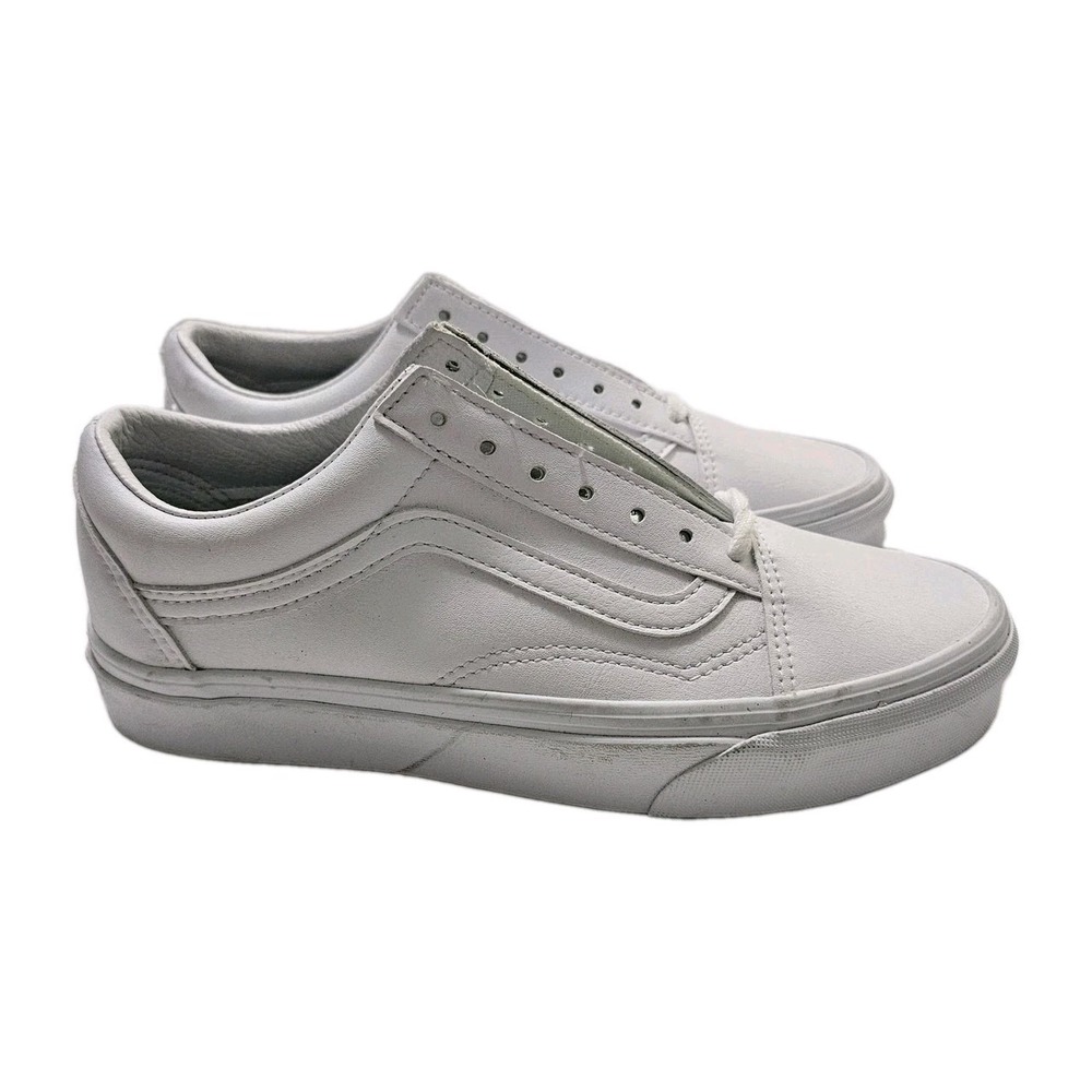 Vans Old Skool True White Low Top Sneakers Mens 6 Womens 7.5 721356